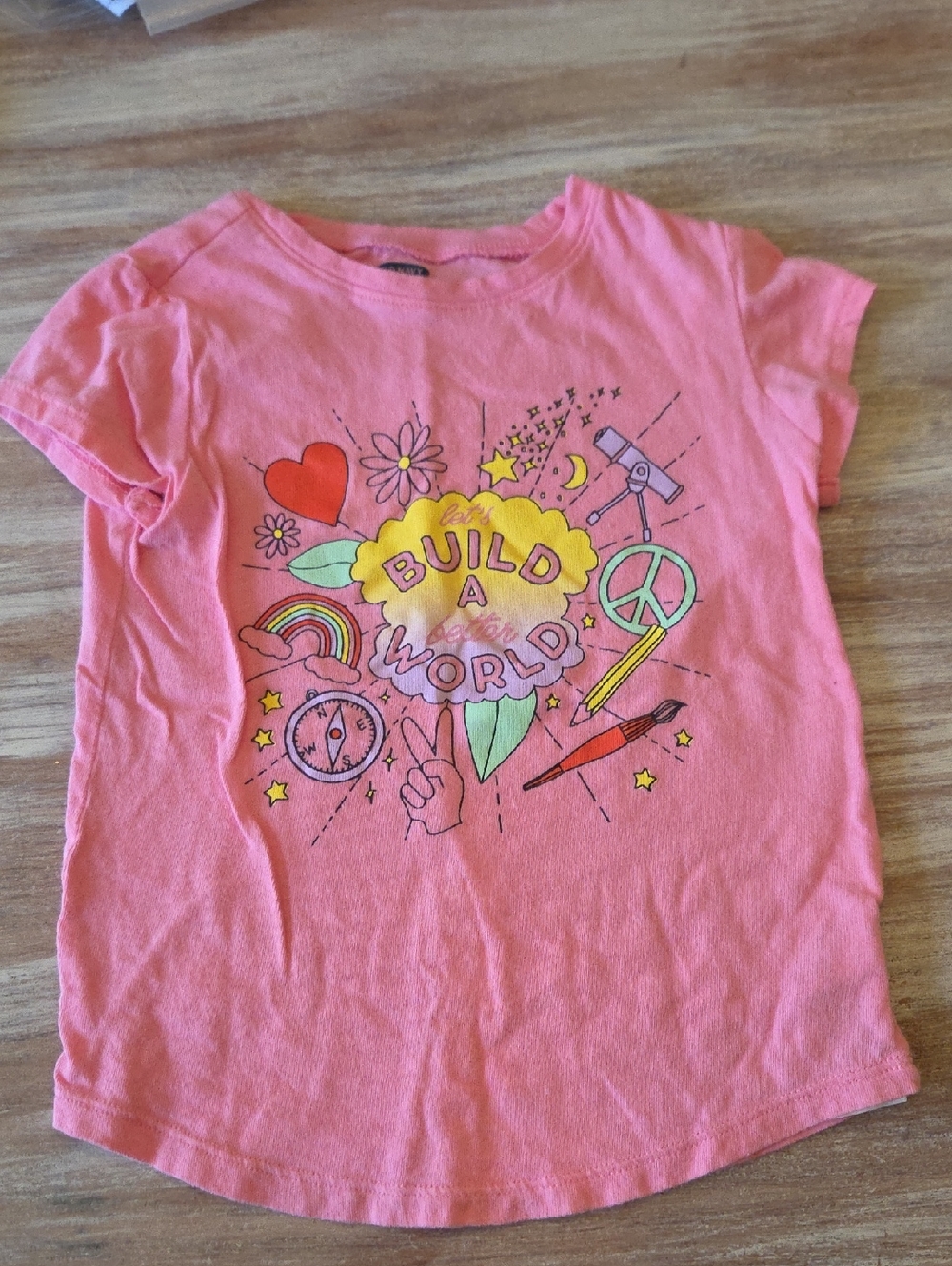 Girls 4t Old Navy Let's Build A Better World Tee